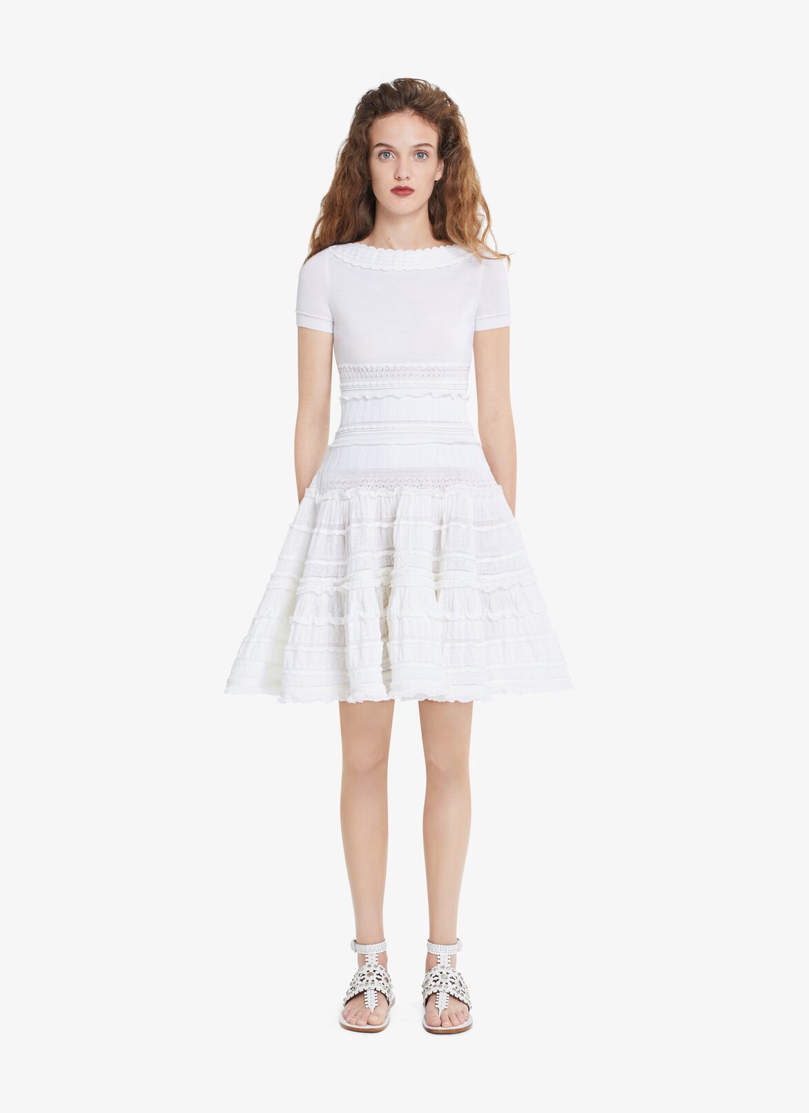 Alaïa Edition 2007 Flared dress in cotton crinoline ALAÏA WHITE ALAÏA EDITION 2007 FLARED DRESS IN COTTON CRINOLINE
